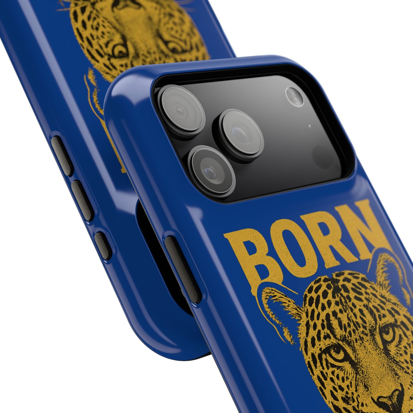 Capinha iPhone Impact-Resistant “Born Brasil Onça” – Proteção Premium do 11 ao 17 Pro Max | BornBrasil