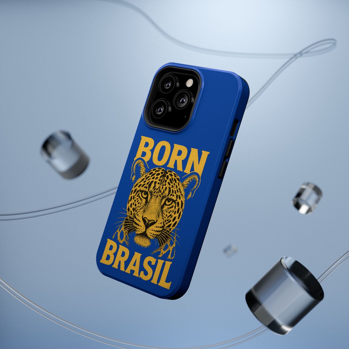 Capinha iPhone Impact-Resistant “Born Brasil Onça” – Proteção Premium do 11 ao 17 Pro Max | BornBrasil