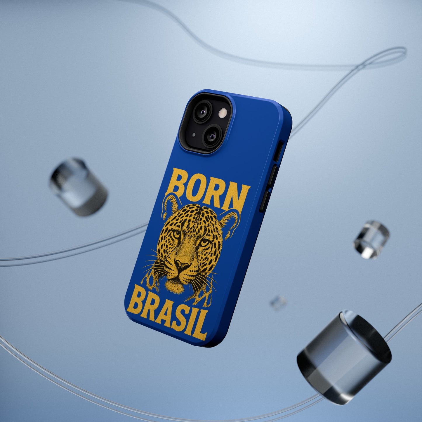 Capinha iPhone Impact-Resistant “Born Brasil Onça” – Proteção Premium do 11 ao 17 Pro Max | BornBrasil
