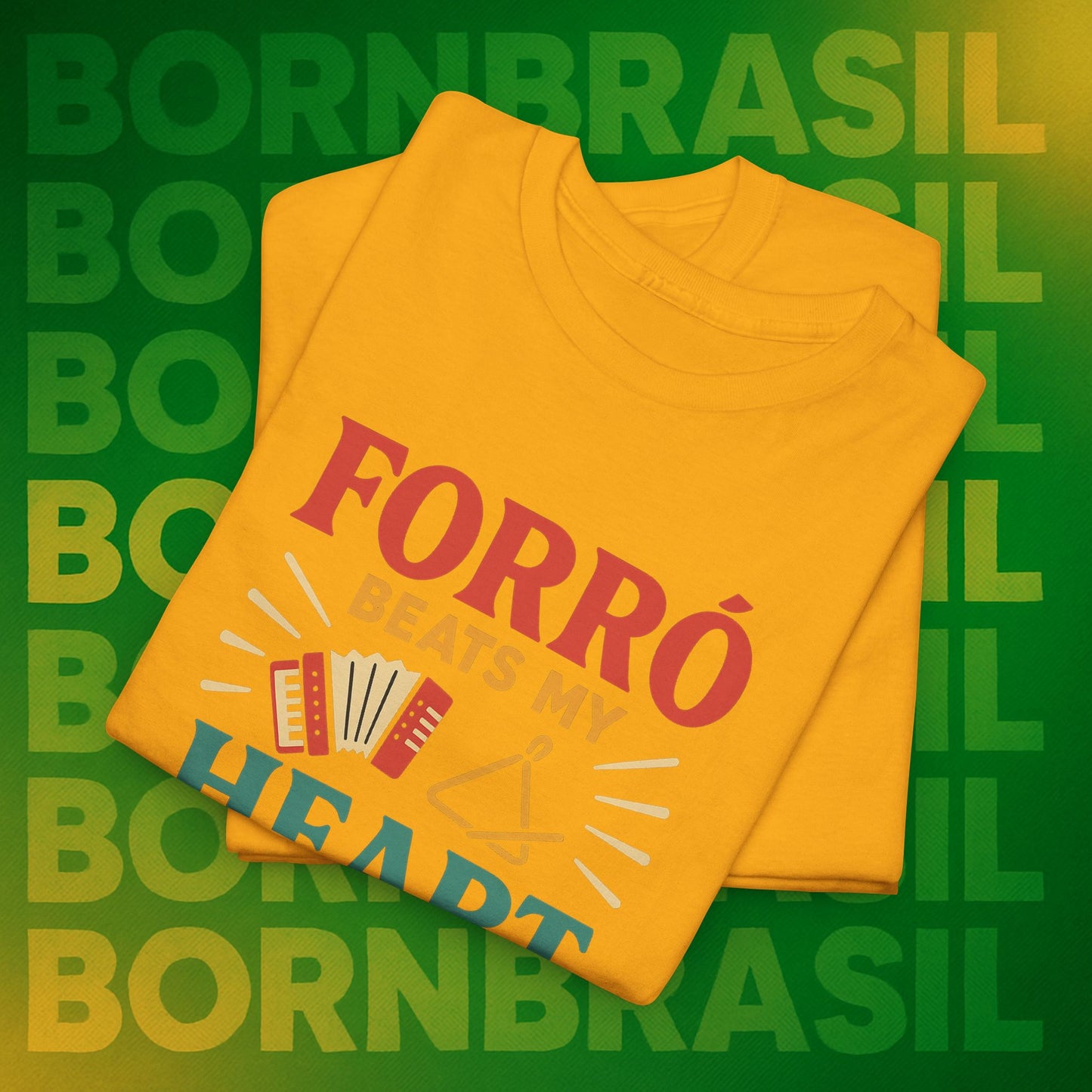 Camiseta Forró Beats My Heart – Cultura Nordestina BornBrasil