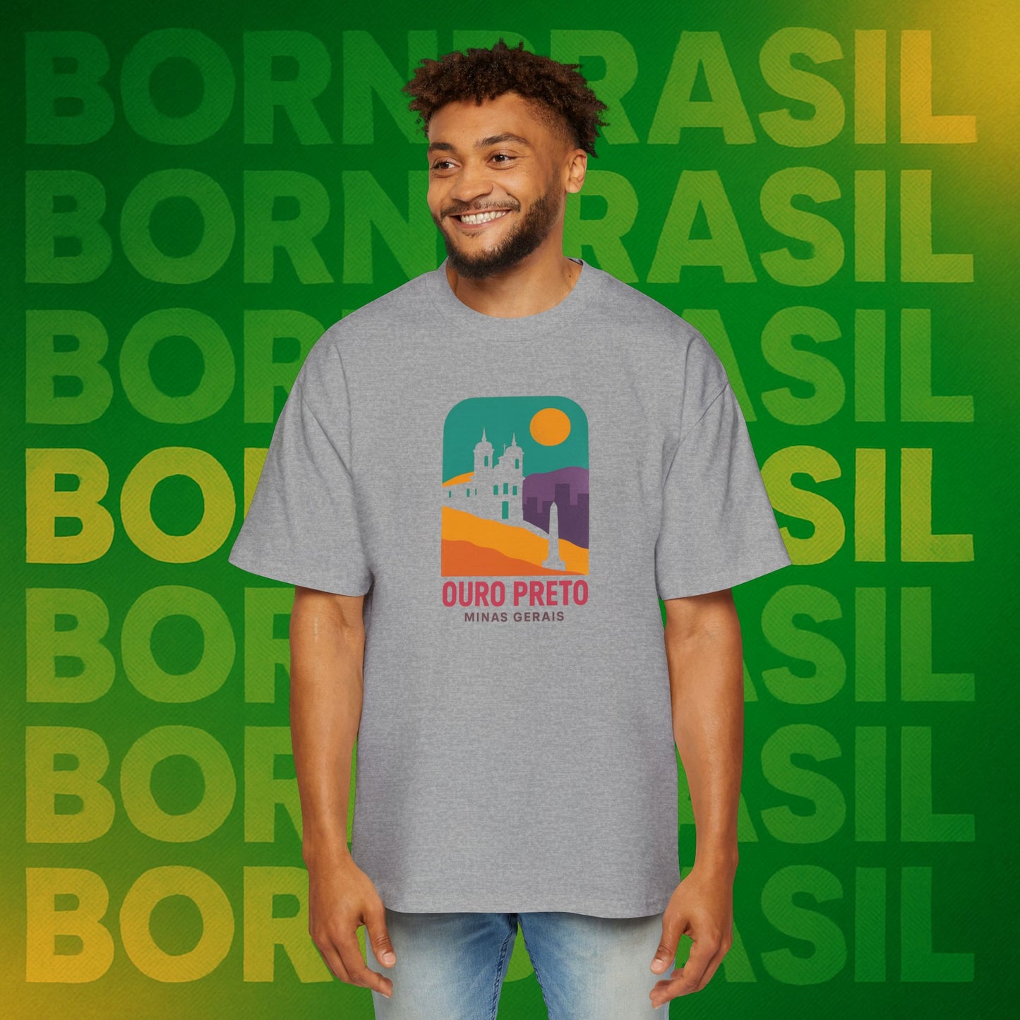 Camiseta Retrô Minas Gerais – Ouro Preto BornBrasil Oversized