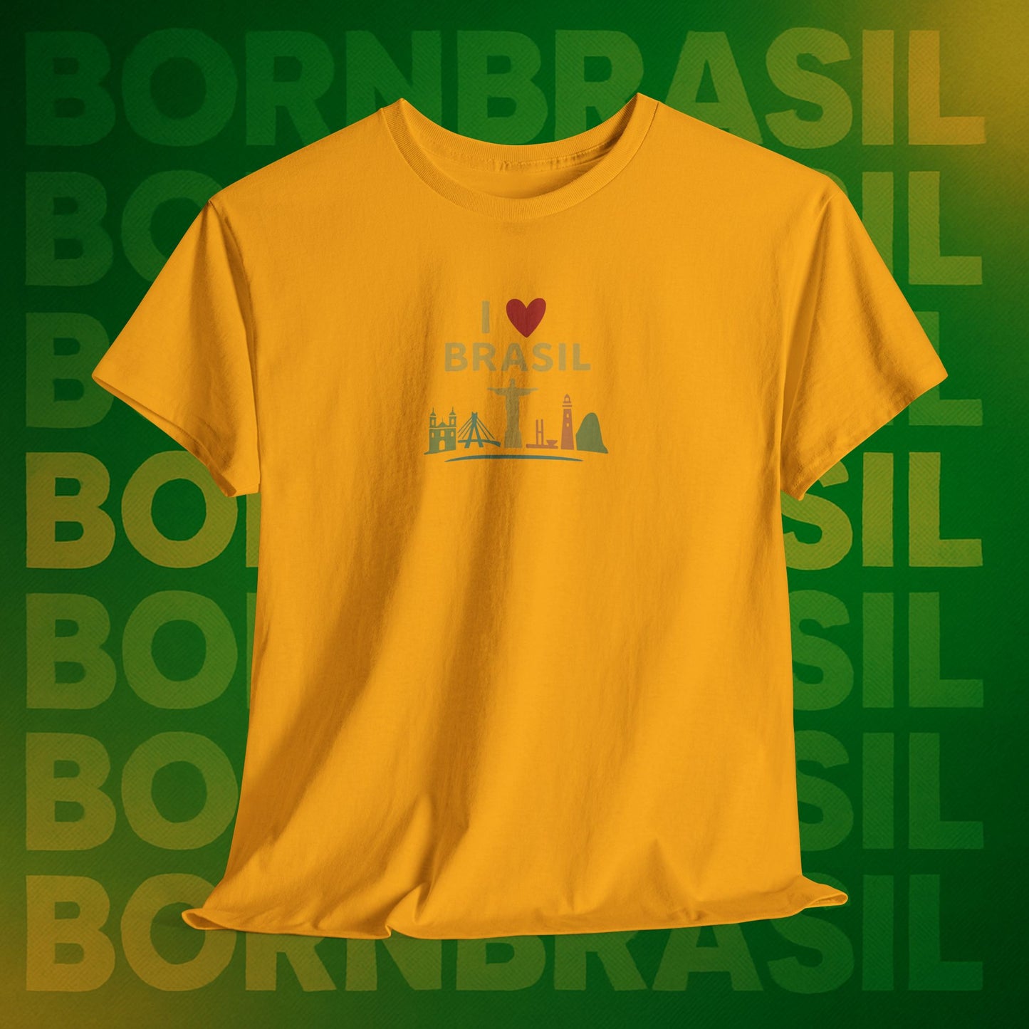 Camiseta I Love Brasil –  BornBrasil Feminina