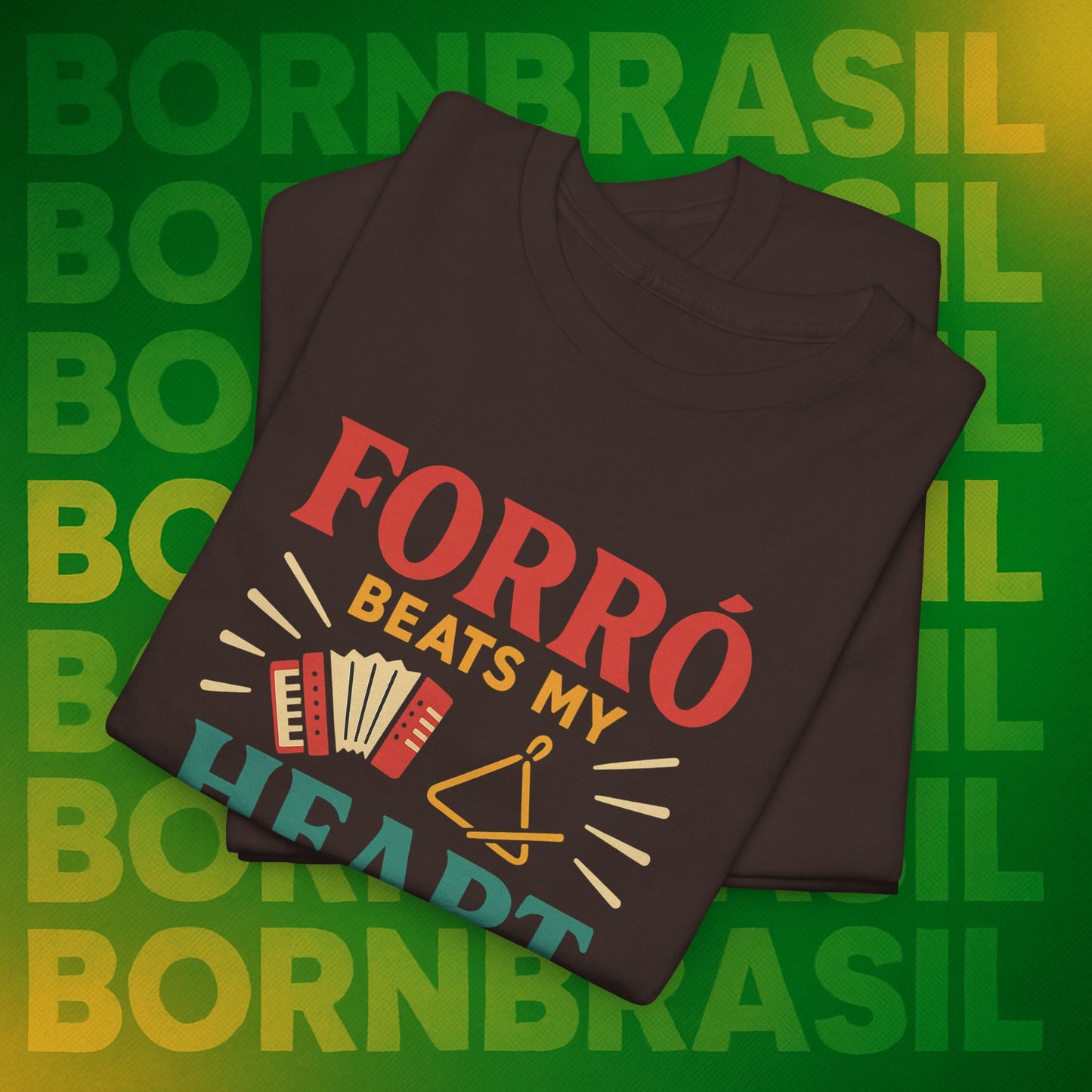 Camiseta Forró Beats My Heart – Cultura Nordestina BornBrasil