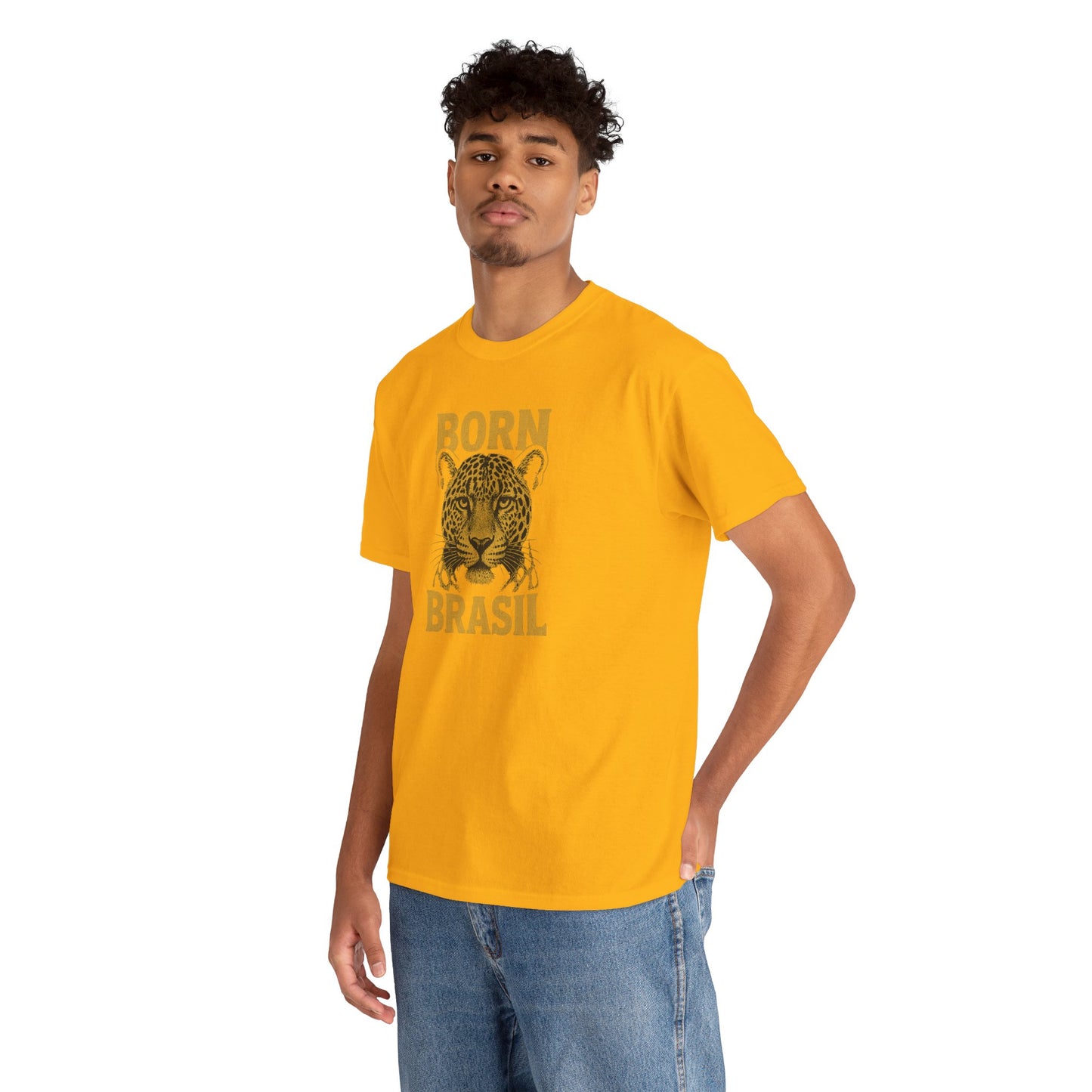 Camiseta Masculina Born Brasil Onça-Pintada Premium