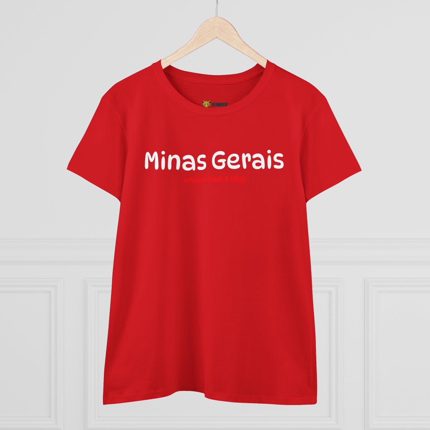 Camiseta Babylook Feminina “Minas Gerais – Onde o Trem é Bão” – Orgulho Mineiro | BornBrasil
