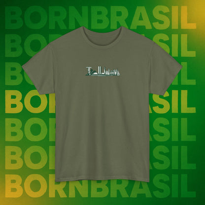Camiseta Brasil – Skyline Nacional Hand-Drawn BornBrasil