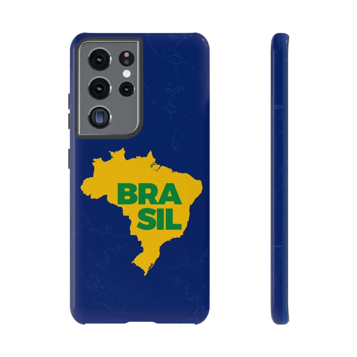 Capinha Samsung Galaxy "BRASIL" Mapa Mundi - Premium de Alta Proteção (S10+ ao S25 Ultra)