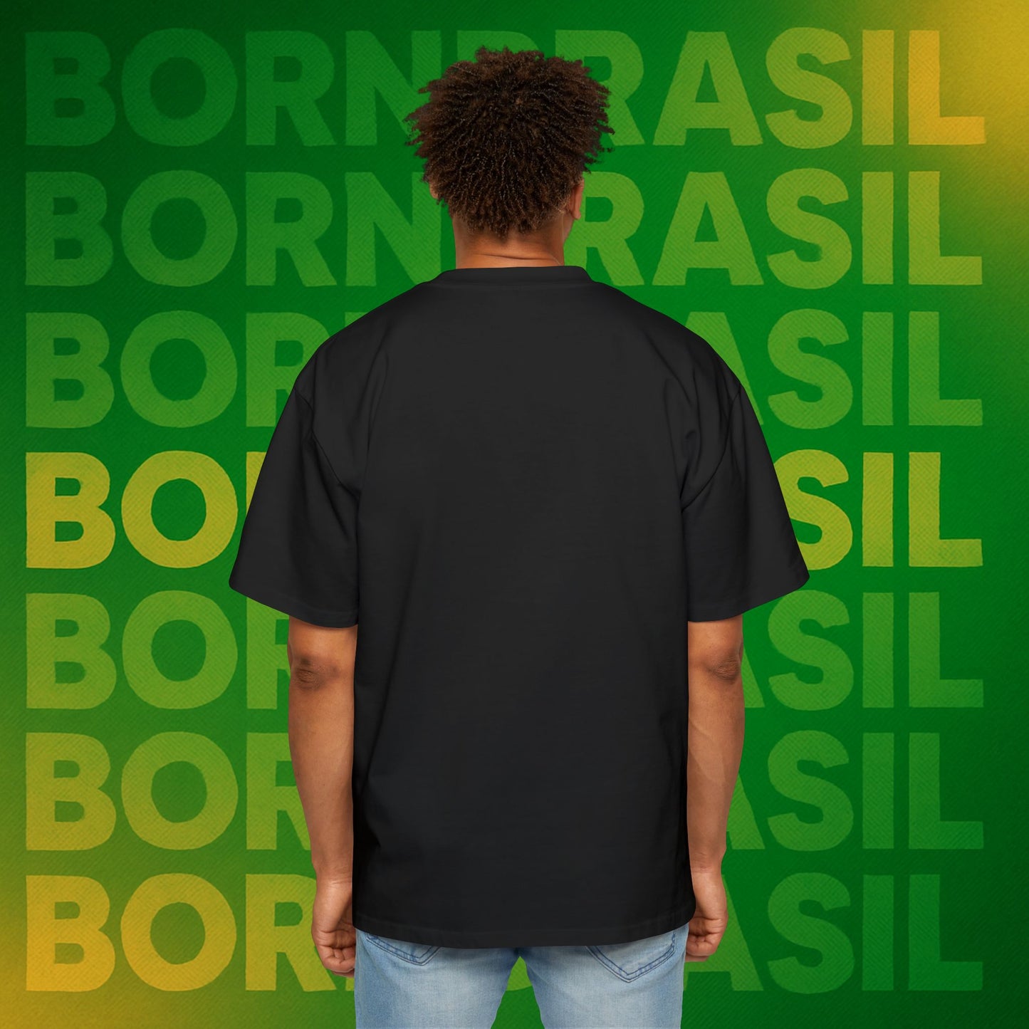 Camiseta Brasil – Skyline Nacional Hand-Drawn BornBrasil Oversized