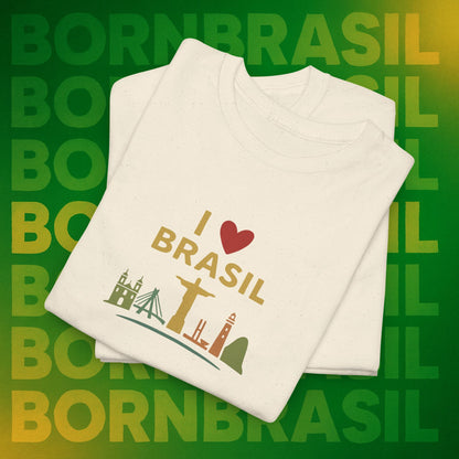 Camiseta I Love Brasil –  BornBrasil Feminina
