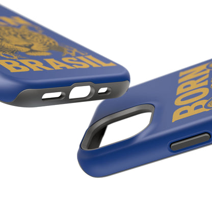Capinha iPhone Impact-Resistant “Born Brasil Onça” – Proteção Premium do 11 ao 17 Pro Max | BornBrasil