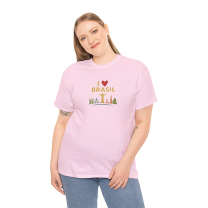 Camiseta I Love Brasil –  BornBrasil Feminina