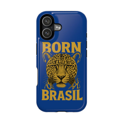 Capinha iPhone Impact-Resistant “Born Brasil Onça” – Proteção Premium do 11 ao 17 Pro Max | BornBrasil
