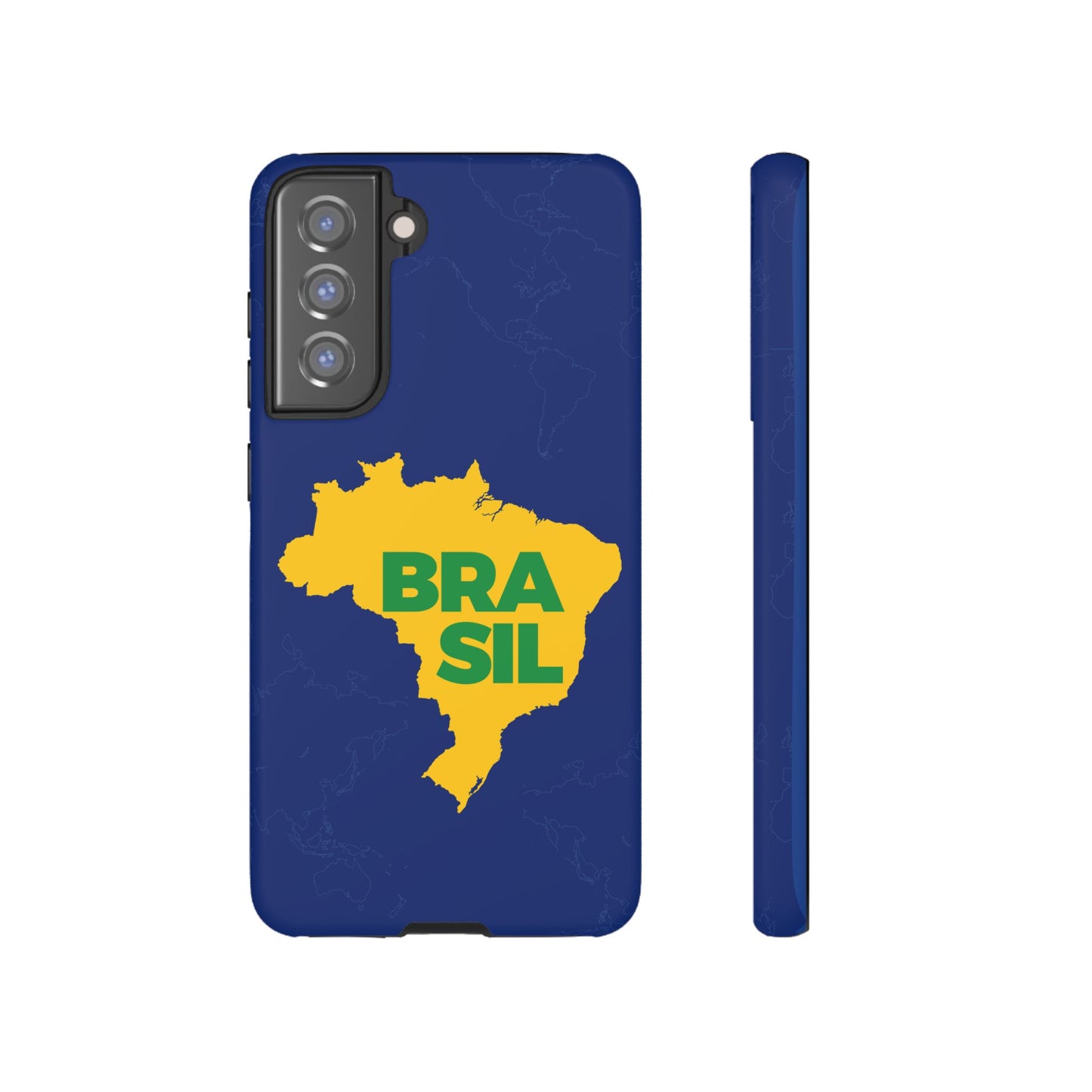 Capinha Samsung Galaxy "BRASIL" Mapa Mundi - Premium de Alta Proteção (S10+ ao S25 Ultra)
