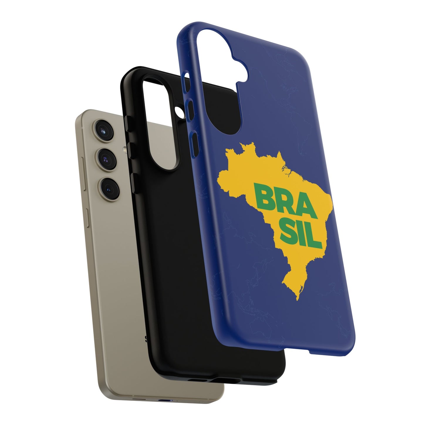 Capinha Samsung Galaxy "BRASIL" Mapa Mundi - Premium de Alta Proteção (S10+ ao S25 Ultra)