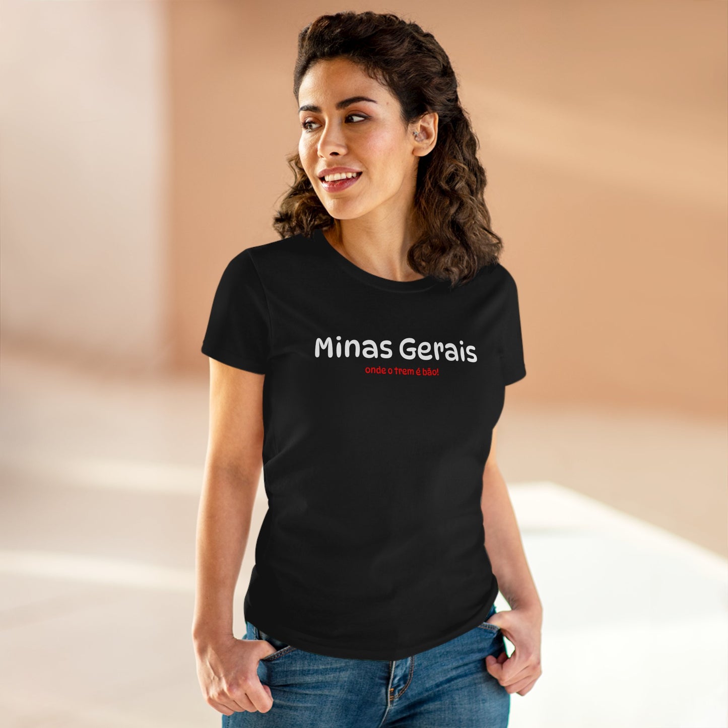 Camiseta Babylook Feminina “Minas Gerais – Onde o Trem é Bão” – Orgulho Mineiro | BornBrasil
