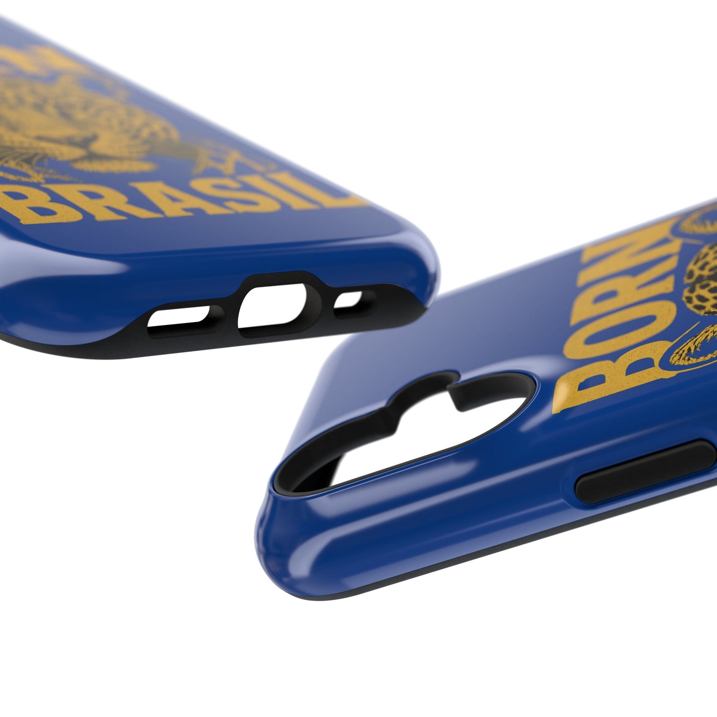 Capinha iPhone Impact-Resistant “Born Brasil Onça” – Proteção Premium do 11 ao 17 Pro Max | BornBrasil