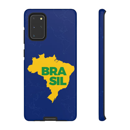 Capinha Samsung Galaxy "BRASIL" Mapa Mundi - Premium de Alta Proteção (S10+ ao S25 Ultra)