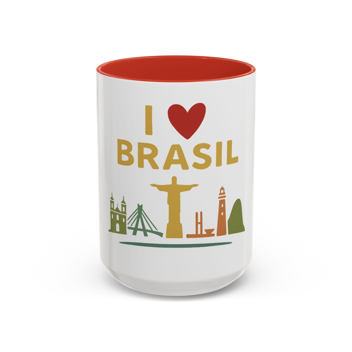 Copy of I  Brasil Accent Coffee Mug - Perfect Gift for Travel Lovers, Home Decor, Coffee Enthusiasts, Brazil Souvenir, Daily Use Mug