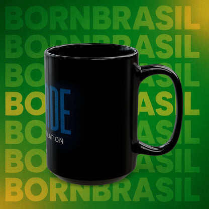 Caneca Preta “Saudade Has No Translation” – Cerâmica Premium 11oz e 15oz | BornBrasil