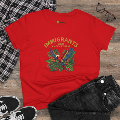 Camiseta Babylook Feminina “Immigrants Make America Great” – Orgulho Imigrante | BornBrasil