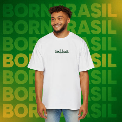 Camiseta Brasil – Skyline Nacional Hand-Drawn BornBrasil Oversized