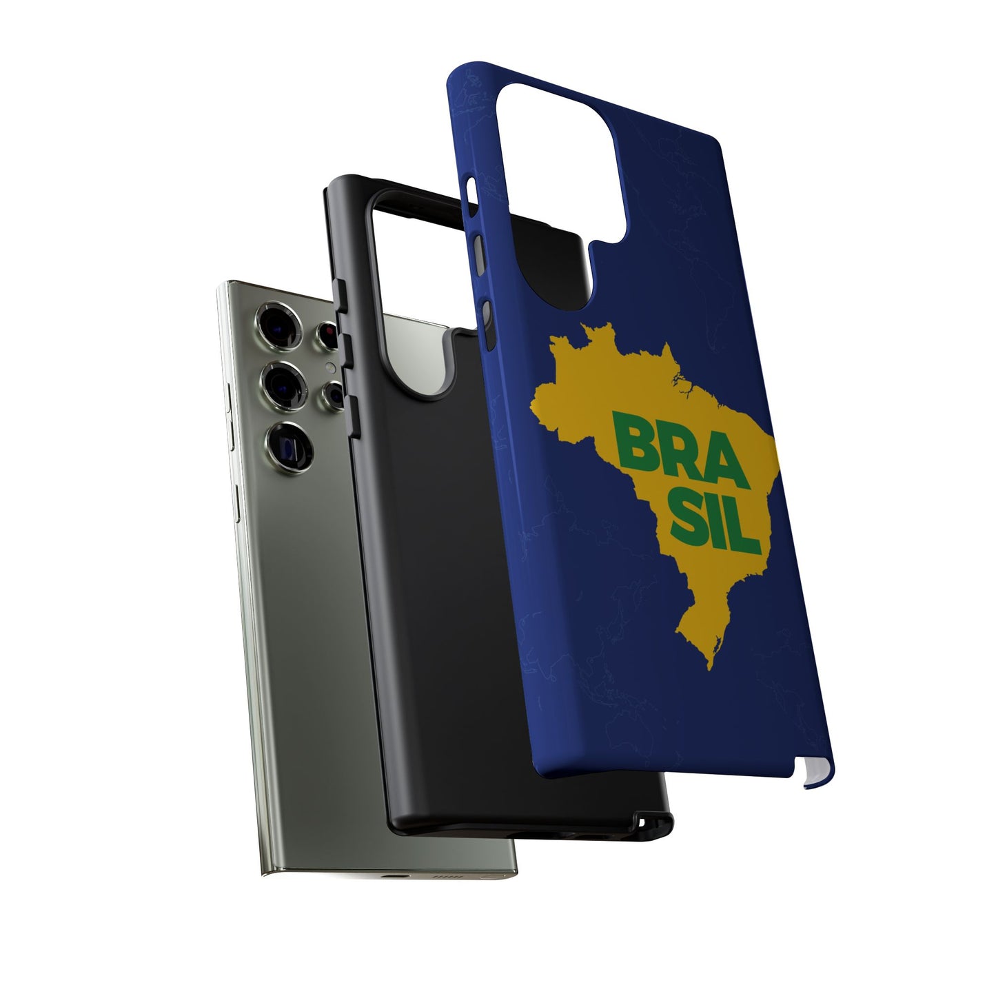 Capinha Samsung Galaxy "BRASIL" Mapa Mundi - Premium de Alta Proteção (S10+ ao S25 Ultra)