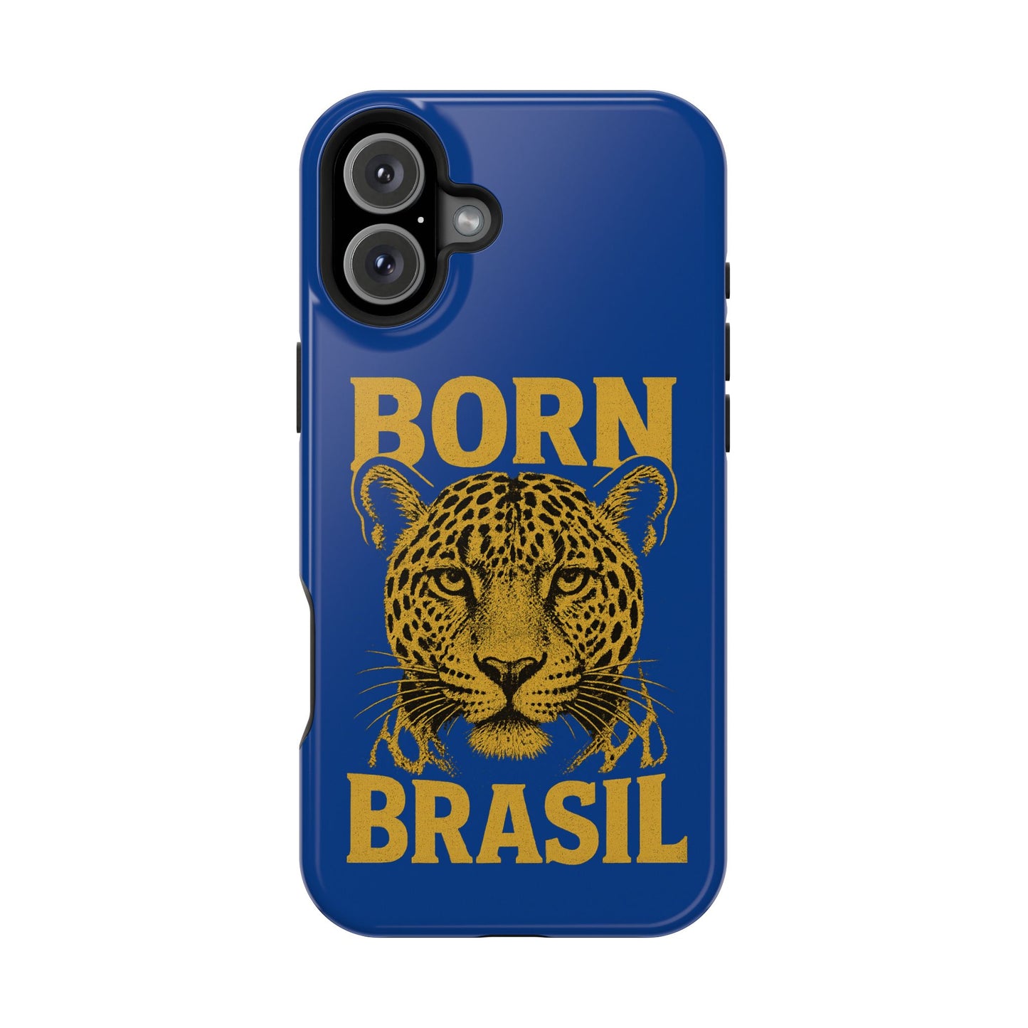 Capinha iPhone Impact-Resistant “Born Brasil Onça” – Proteção Premium do 11 ao 17 Pro Max | BornBrasil