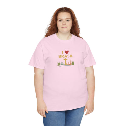 Camiseta I Love Brasil –  BornBrasil Feminina