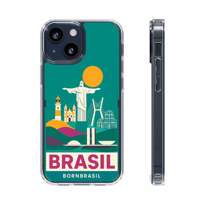 Capa MagSafe Transparente "Cartão Postal" – Monumentos do Brasil (iPhone 12 ao 16 Pro Max)