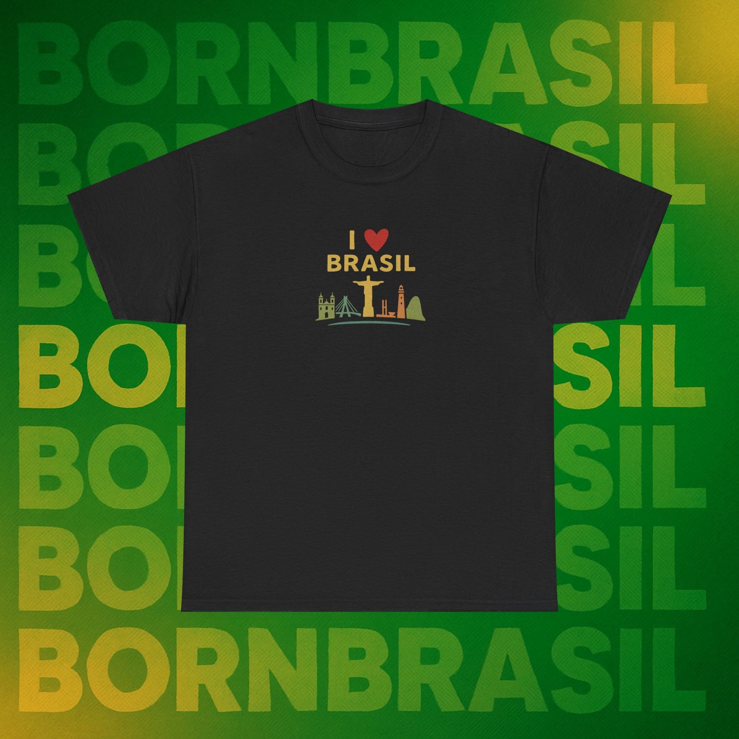 Camiseta I Love Brasil –  BornBrasil Feminina