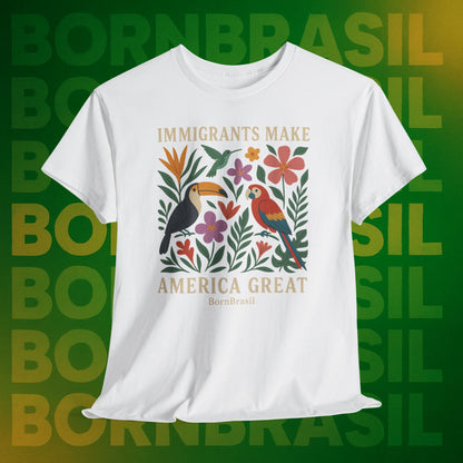 Camiseta Feminina Immigrants Make America Great – Floresta Brasileira | BornBrasil