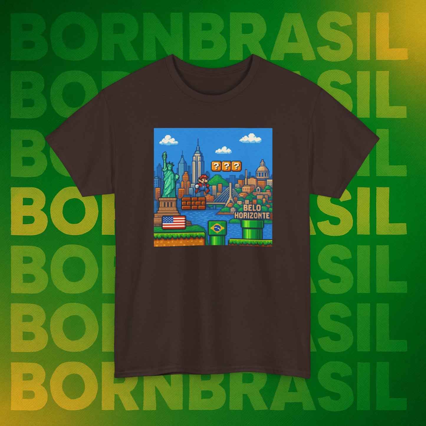 Camiseta De Volta Pro Brasil – Nostalgia Gamer BornBrasil