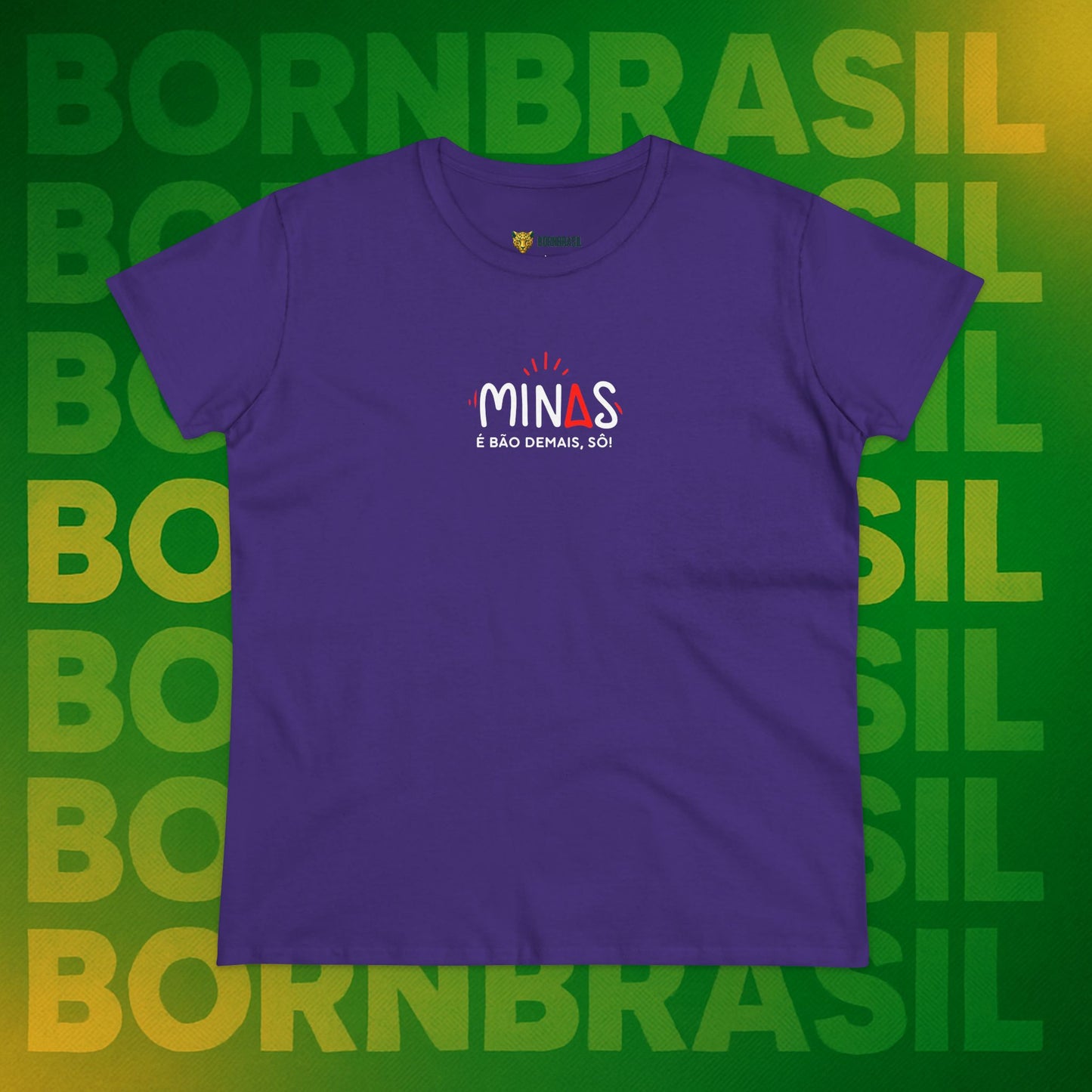 Camiseta Feminina Baby Look Minas é Bão Demais -