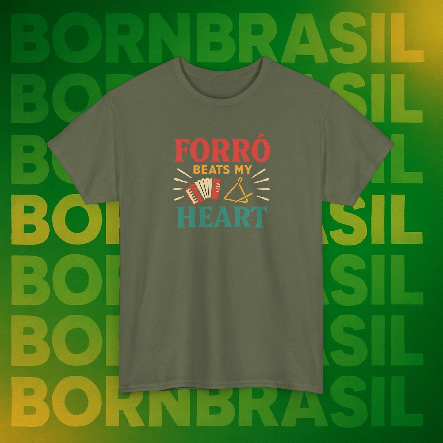 Camiseta Forró Beats My Heart – Cultura Nordestina BornBrasil