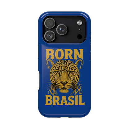 Capinha iPhone Impact-Resistant “Born Brasil Onça” – Proteção Premium do 11 ao 17 Pro Max | BornBrasil