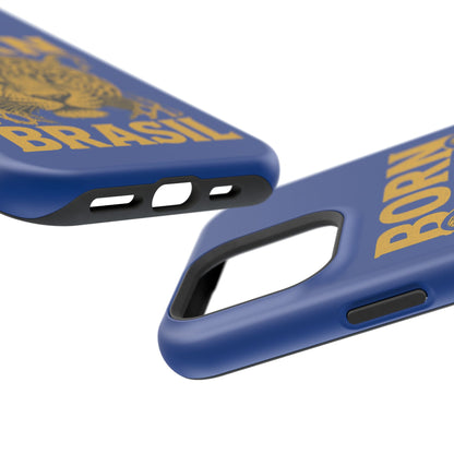 Capinha iPhone Impact-Resistant “Born Brasil Onça” – Proteção Premium do 11 ao 17 Pro Max | BornBrasil