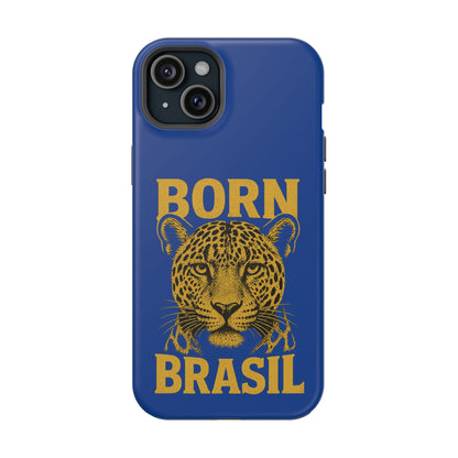 Capinha iPhone Impact-Resistant “Born Brasil Onça” – Proteção Premium do 11 ao 17 Pro Max | BornBrasil