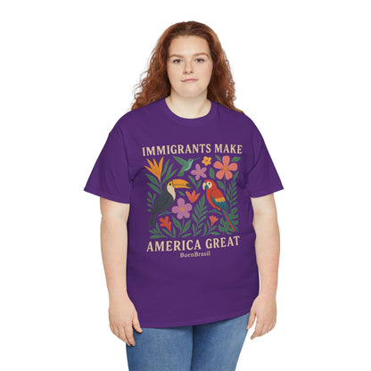 Camiseta Feminina Immigrants Make America Great – Floresta Brasileira | BornBrasil