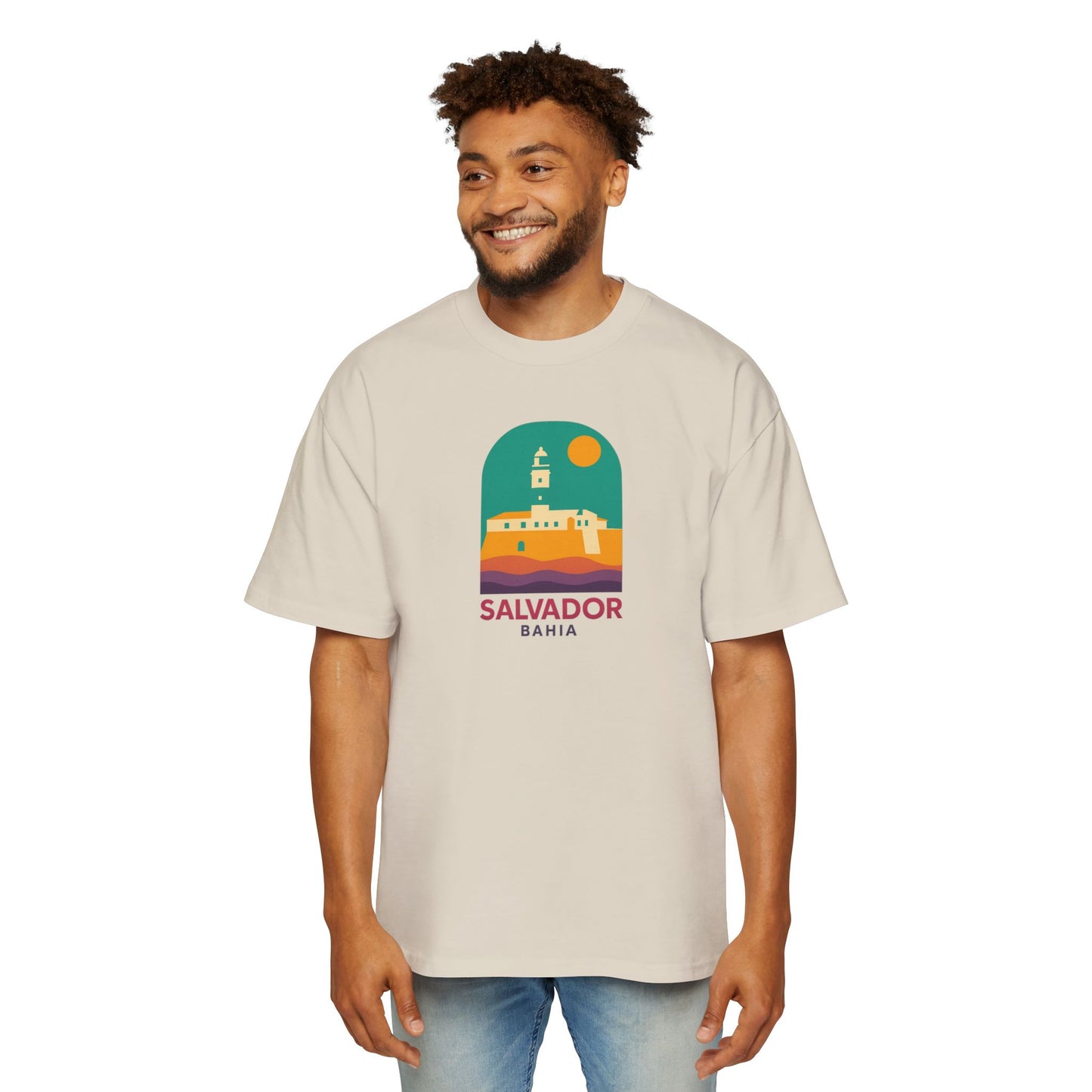 Camiseta Retrô Bahia – Salvador Farol da Barra Oversized