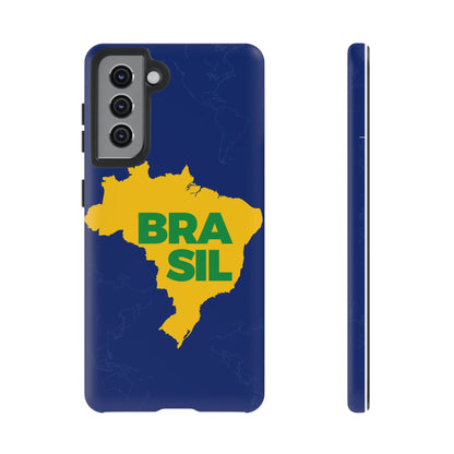 Capinha Samsung Galaxy "BRASIL" Mapa Mundi - Premium de Alta Proteção (S10+ ao S25 Ultra)