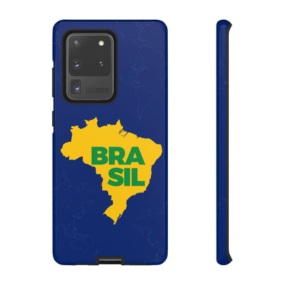 Capinha Samsung Galaxy "BRASIL" Mapa Mundi - Premium de Alta Proteção (S10+ ao S25 Ultra)