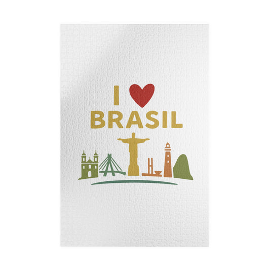 I Love Brasil Puzzle | 110-1014 Piece | Perfect for Family Game Night, Travel Souvenir, Gifts for Tourists, Brazilian Culture