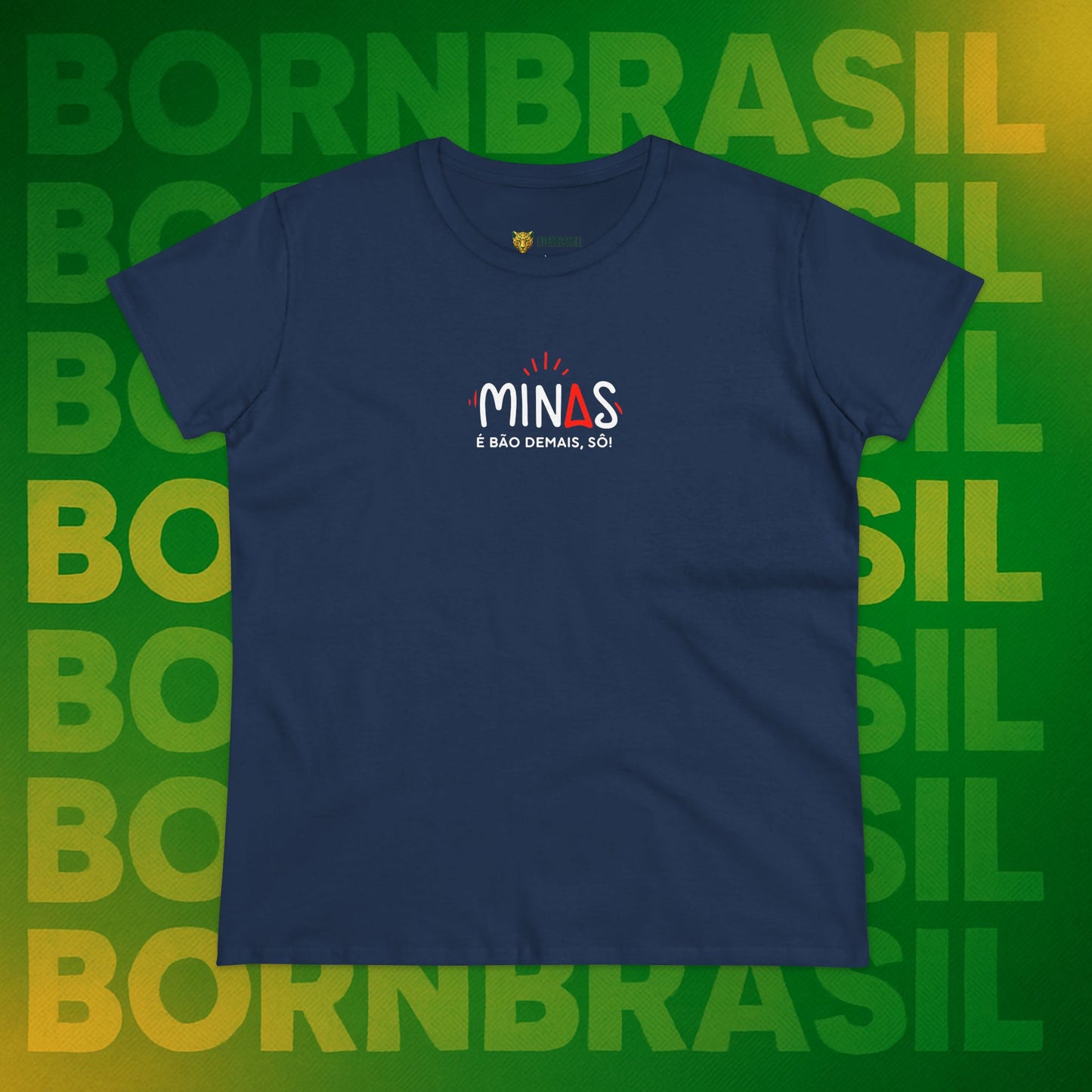 Camiseta Feminina Baby Look Minas é Bão Demais -