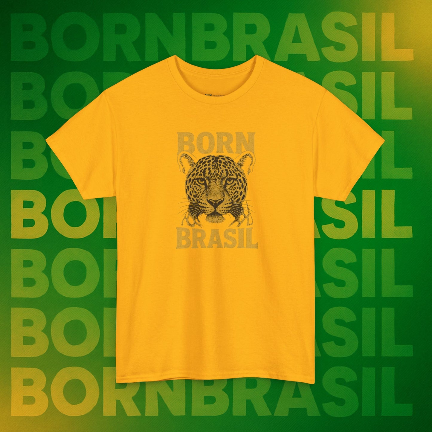 Camiseta Masculina Born Brasil Onça-Pintada Premium