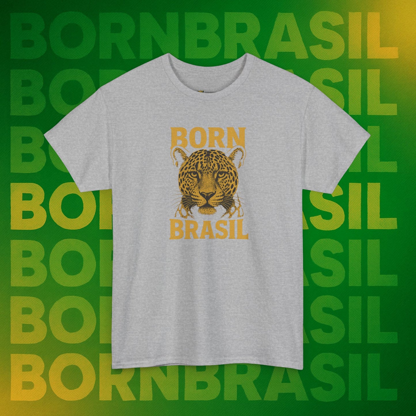 Camiseta Masculina Born Brasil Onça-Pintada Premium