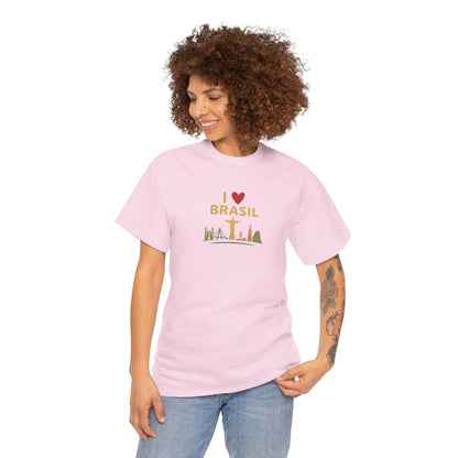 Camiseta I Love Brasil –  BornBrasil Feminina
